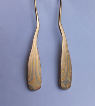 18kt.oorbellen-Mokume-gane