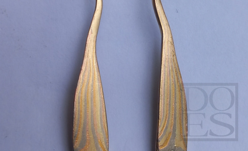 18kt.oorbellen-Mokume-gane