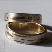 Mokume trouwringen 
